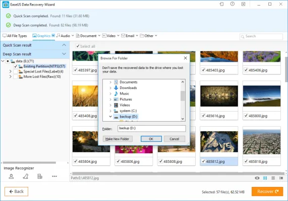 Easeus kostenloser Datenwiederherstellungsassistent für Windows