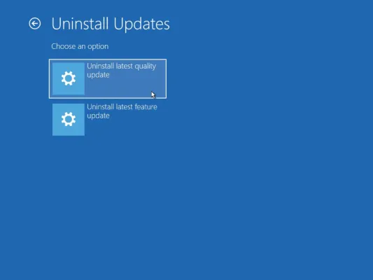 Windows 11 Qualitäts- oder Funktionsupdate deinstallieren