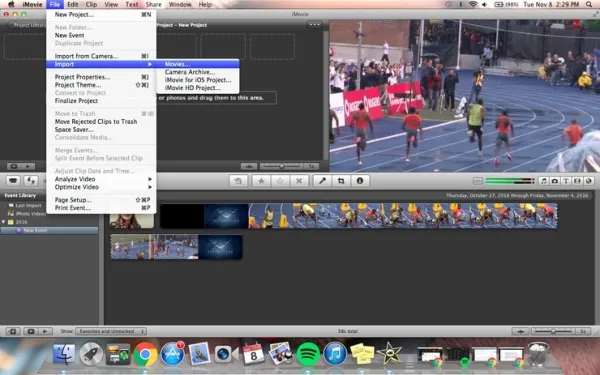 iMovie-Videobearbeitung für Mac