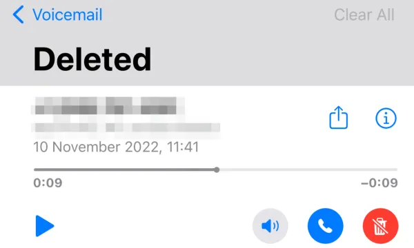 gelöschte Voicemail wiederherstellen