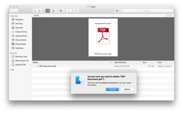 Wie man gelöschte, beschädigte oder nicht gespeicherte PDF-Dateien auf dem Mac wiederherstellt