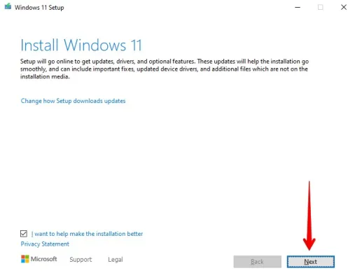 Übersicht über die Installation von Windows 11.