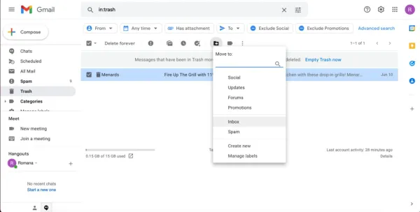 E-Mails aus dem Gmail-Papierkorb wiederherstellen