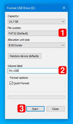 Reparieren Sie beschädigte USB-Geräte mit dem Windows-Formatierungstool